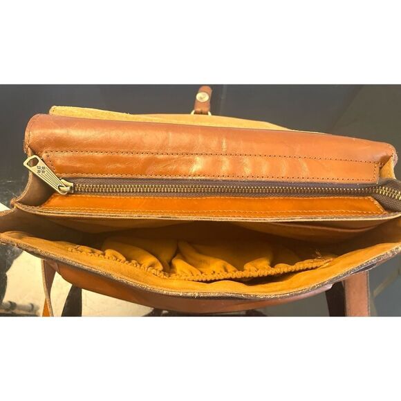 Patricia Nash Saddle Crossbody Leather Bag  London Heritage Collection Brown - Picture 12 of 15